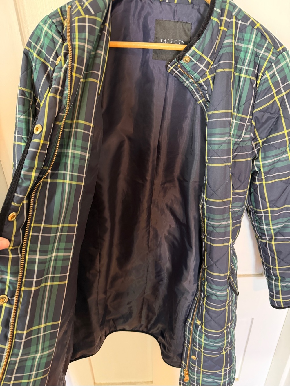 Talbots Plaid Quilted Jacket - Picture 5 of 7